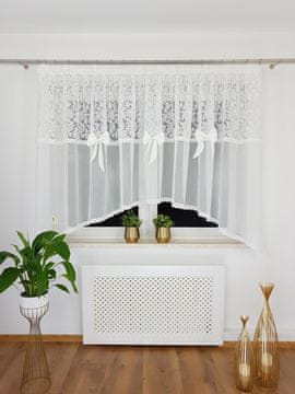 Zavjesa markezet s vezom i mašnama 300x160 cm