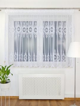 Zavjesa markez 400x150 cm na nabirnoj traci - bijela, arabeskni uzorak