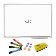 D.RECT PLOČA ZA SUHO BRISANJE 900x600 U ALUMINIJSKOM OKVIRU + MARKER 3160 4 BOJE + MAGNETI + EVA SPUŽVA