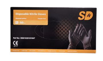 SD Medispo debele nitrilne rukavice - DIAMOND GRIPP crne - 85G - 50 kom XXL