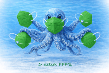 FFP2 antivirusna zaštitna maska 5 slojeva zelena VIRSHIELDS - 5 kom