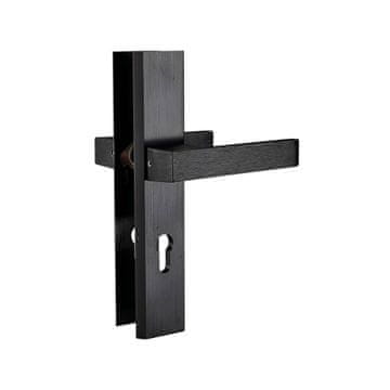 Kuchinox Floko crna aluminijska vanjska ručka za vrata, 92 mm moderna