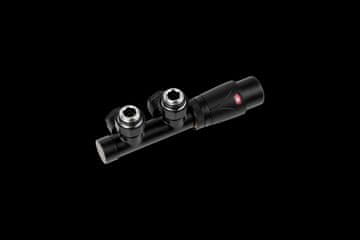 DUO univerzalni kombinirani ventil, mat crni, s PEX konektorima 3/4”x16 mm