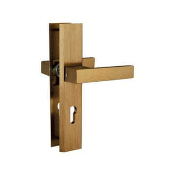 Kuchinox Vanjska kvaka za vrata floko aluminijski patinirani umetak 72 mm moderna na stražnjoj ploči duga