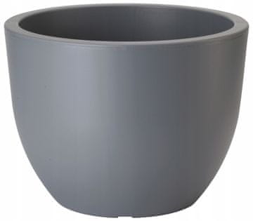 Form-Plastic POSUDA ZA BILJKE, CVIJEĆE, ZAČINSKO BILJE, OKRUGLA POSUDA ZA KUĆNI VRT, SIVA