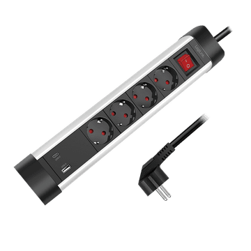 4-smjerna vrhunska produžna utičnica s USB-C/A priključkom - brzo punjenje, čvrsta konstrukcija, elegantan dizajn