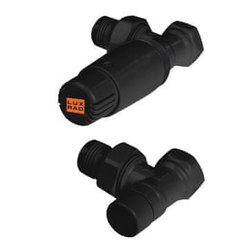 Set kutnih ventila 1/2” x 1/2” za radijatore , crni 9005 MAT