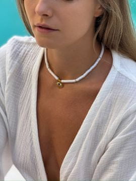 DEEP ogrlica Choker bijela