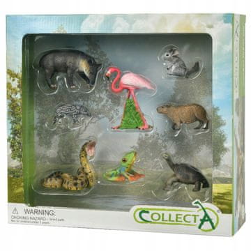 COLLECTA Deluxe set od 8 južnoameričkih životinja zmija kornjača