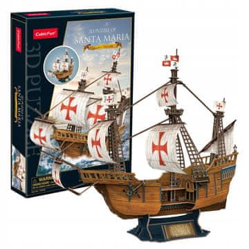 Bic KUBIČNA ZABAVNA SLAGALICA 3D JEDRENJE SANTA MARIA 204 DIJELA T4038h