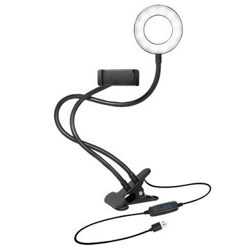 LED prstenasto svjetlo 8,5 cm, držač za podešavanje svjetline boje pametnog telefona, USB