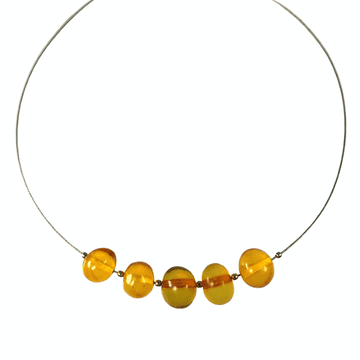 Ogrlica od limunskog jantara s konopcem - Baltic Amber Collier