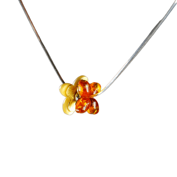 Ogrlica s raznobojnim jantarom - Baltic Amber Collier