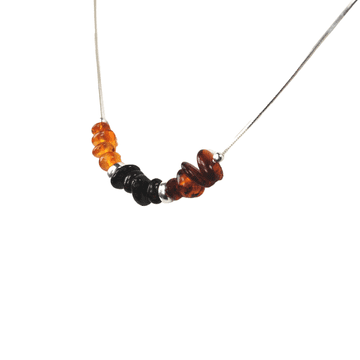 Ogrlica s raznobojnim jantarom - Baltic Amber Collier