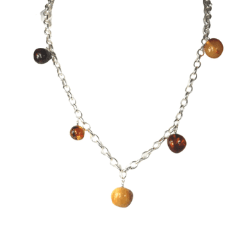 Ogrlica s raznobojnim jantarom - Baltic Amber Collier