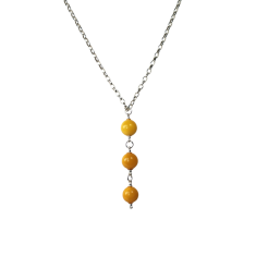 Ogrlica s privjeskom od mliječnog jantara - Baltic Amber Collier