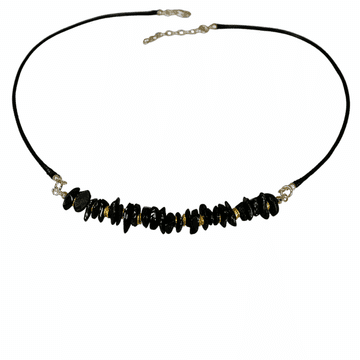 Ogrlica na remenu s tamnim jantarom boje trešnje - Baltic Amber Collier
