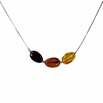 Ogrlica s raznobojnim jantarom - Baltic Amber Collier
