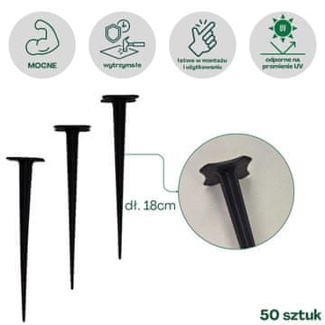 Igle za agrotekstil 18 cm 50 kom