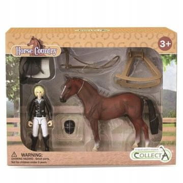 COLLECTA 84244 HOBI Figurica konja DŽOKEJ I DODACI sedlo