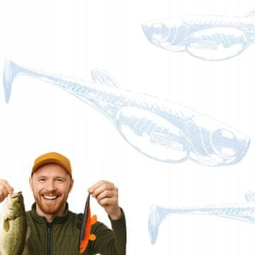 Gumena varalica Libra Lures Embryon shad 3' 7.5cm ,003 Plavi biser, 8 komada