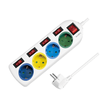 LogiLink produžni kabel 4x CEE 7/3 utičnice, 5 prekidača, višebojni, 1,5 m - potpuna kontrola nad energijom u vašem domu i uredu!