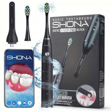 SONIČNA četkica za zube SONIC VISION PRO crna + Wi-Fi KAMERA