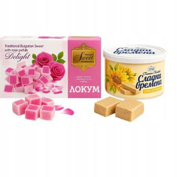 Zaharni Zavodi Set bugarskih slatkiša Lokum Rose Halva Poklon