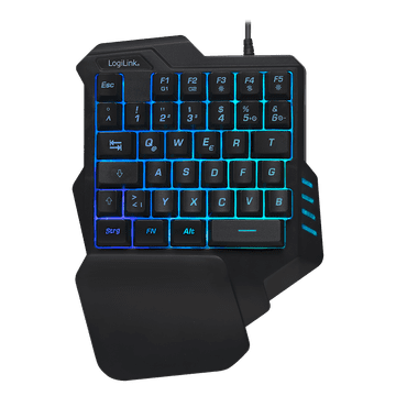 Igraća tipkovnica s Rainbow LED pozadinskim osvjetljenjem, ergonomska i izdržljiva - crna