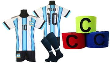 Dječji nogometni dres Argentine Messi - veličina 158 + traka za glavu