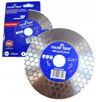 Dijamantni disk 125 mm x 22 za porculanske pločice, glazuru, brušenje, rezanje pod kutom od 45°