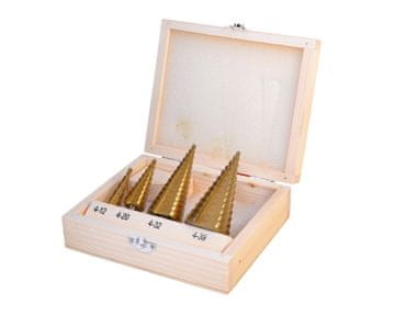 2F Set stepenastih konusnih svrdala za metal HSS, 4 dijela, kutija S0320