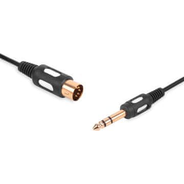 JACK KABEL 6.3 STEREO UTIKAČ - DIN UTIKAČ (DIN-545) JACK KABEL 6.3 STEREO UTIKAČ - DIN UTIKAČ (DIN-545) 1,5 m (DIK13/L3)