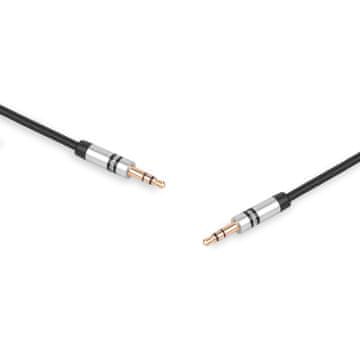 AUX KABEL JACK 3.5 STEREO UTIKAČ - JACK 3.5 STEREO UTIKAČ SLIM 1.5 m