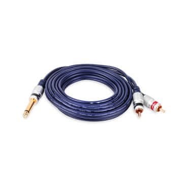 JACK KABEL 6.3 MONO UTIKAČ - 2x RCA CINCH UTIKAČ JACK KABEL 6.3 MONO UTIKAČ - 2x RCA CINCH UTIKAČ 5,0 m (MK80)