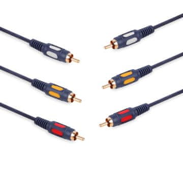 KABEL 3x RCA (CINCH) UTIKAČ - 3x RCA (CINCH) UTIKAČI 12,0 m