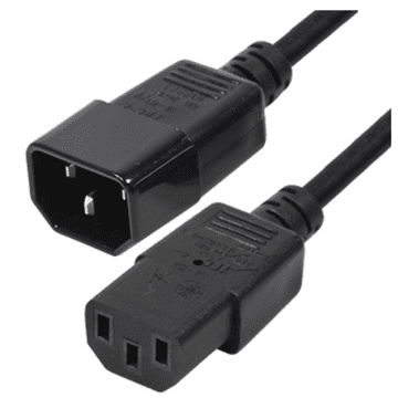 LogiLink 1,8 m IEC C14 na C13 230 V 10 A Crni PC VDE produžni kabel za napajanje