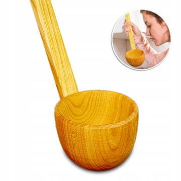 Drvena kutlača za juhu Velika kutlača 39 cm
