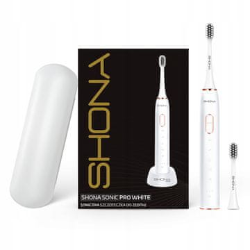 Shona Home pro - sonična četkica za zube (bijela, kutijica, 2 glave)
