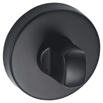 Kuchinox Okrugla rozeta za WC vrata, mat crna, nehrđajući čelik 53 mm