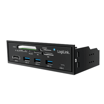 LogiLink 5,25” PC HUB višenamjenski panel 6-u-1 USB 3.0 eSATA čitač kartica