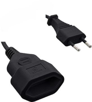 LogiLink CEE7/16 produžni kabel za napajanje 2 m crne boje s euro utikačem