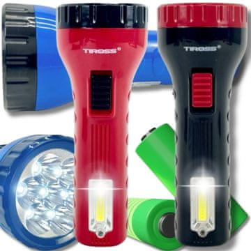 TIROSS 7 LED PUNJIVA BATERIJSKA LAMPA KLASIČNA PRIJENOSNA LAMPA JEDNOSTAVNIH BOJA