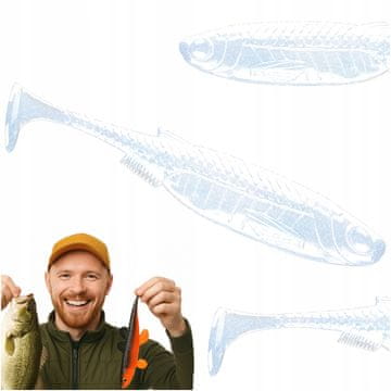 Gumena varalica Libra Lures Kraken Shad 5cm 0.85g 011 PLAVI BISER 10 kom