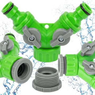 EE RAZVODNIK SLAVINE S VENTILOM 3/4" ADAPTER 1/2" REDUKCIJA DVOSTRUKA PREKIDAČA