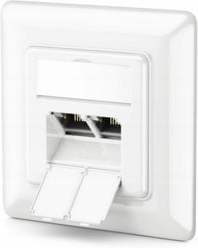 RJ45 LogiLink Cat.6 UP mrežna utičnica, oklopljena PoE++, horizontalna, ugradbena