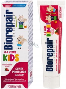 Biorepair Kids pasta za zube s okusom jagode za djecu od 0 do 6 godina 50 ml
