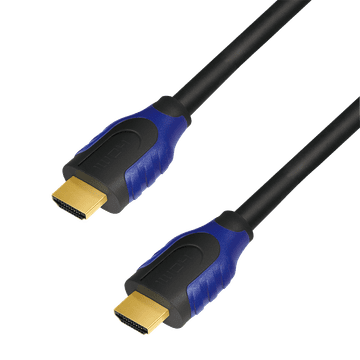 LogiLink HDMI kabel 4K/60Hz, 3 m, velika brzina s Ethernetom, pozlaćeni konektori, crno/plavi