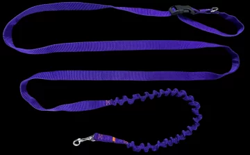 Povodac za pse s amortizerom 480 cm LJUBIČASTO Podesivi HandsFree Proizvedeno u Poljskoj