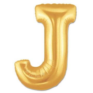 Import J folija balon zlatno slovo J 40 cm dekoracija za rođendan.